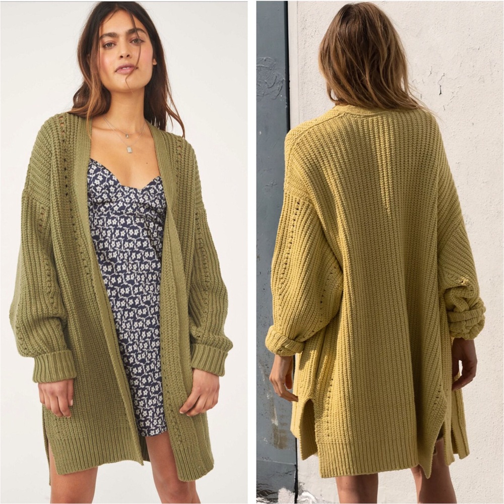 NWT Free People Nightingale Long Cardi Sweater